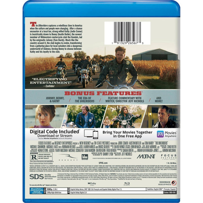 The Bikeriders (Blu-ray + Digital) *ADD 3 TO YOUR CART & 1 IS FREE!*
