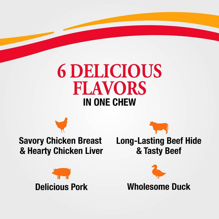 Good 'n' Fun Triple Flavor Colossal Kabob Rawhide Dog Treat with Chicken, Duck & Beef Flavor - 8.4oz/ 3ct