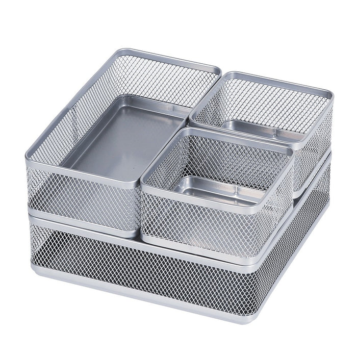 Mesh Desk Organizer Silver - Brightroom