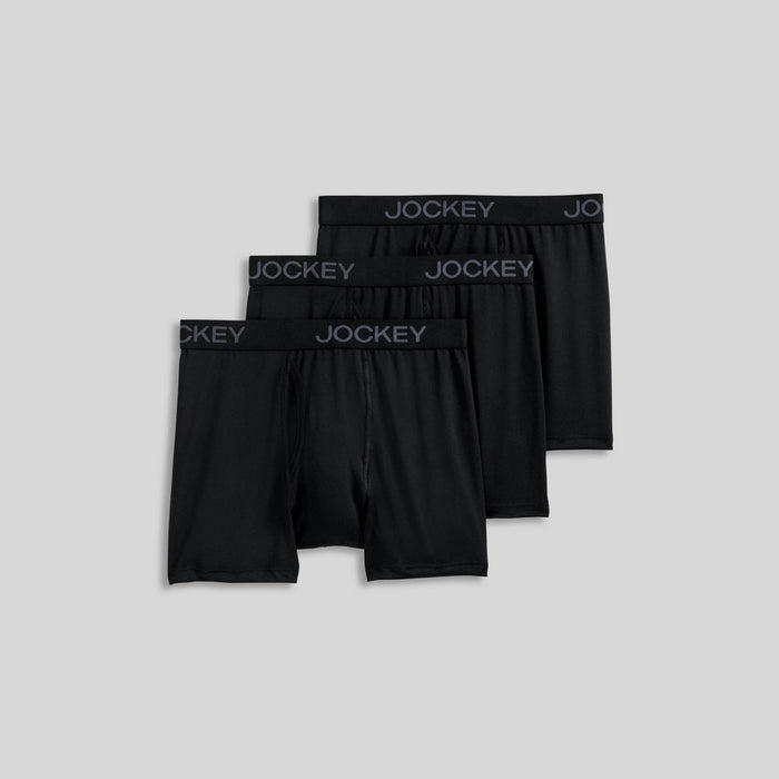 Jockey Generation Boys' 3pk Microfiber Boxer Briefs - Black XL