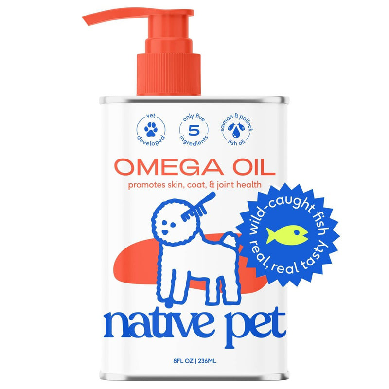 Native Pet Pump Bottle Omega Oil with Fish for Dogs - 8oz