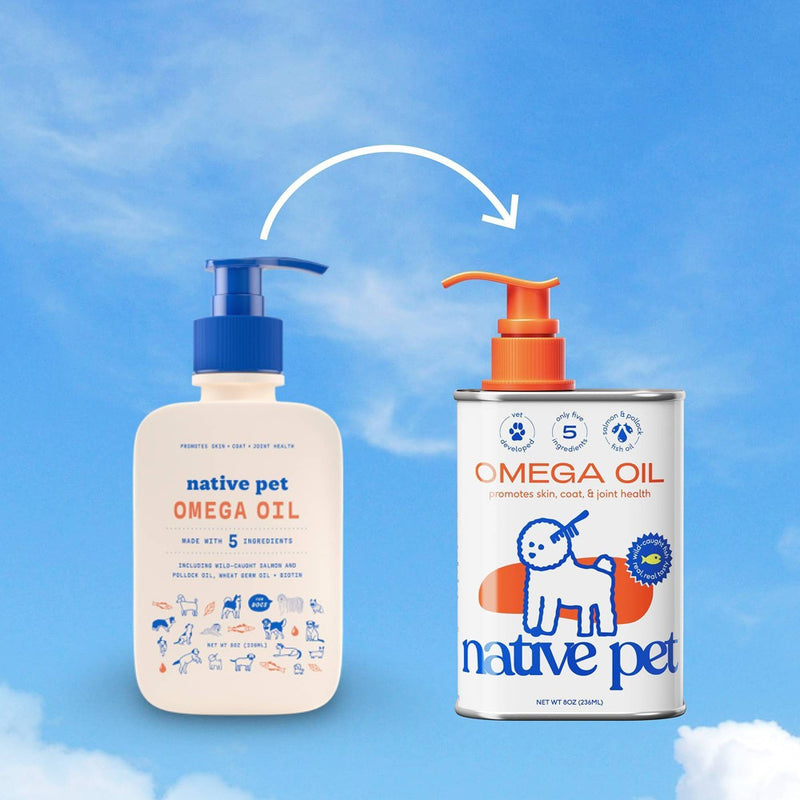 Native Pet Pump Bottle Omega Oil with Fish for Dogs - 8oz