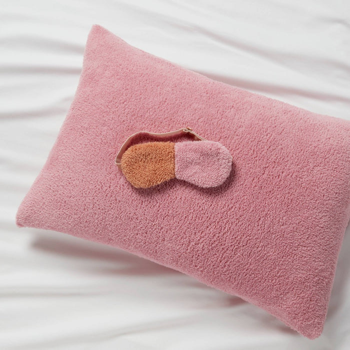 Standard Cozy Bundle Pink/Rust - Room Essentials: Recycled Polyester, Machine Washable, Knitted Pillowcase