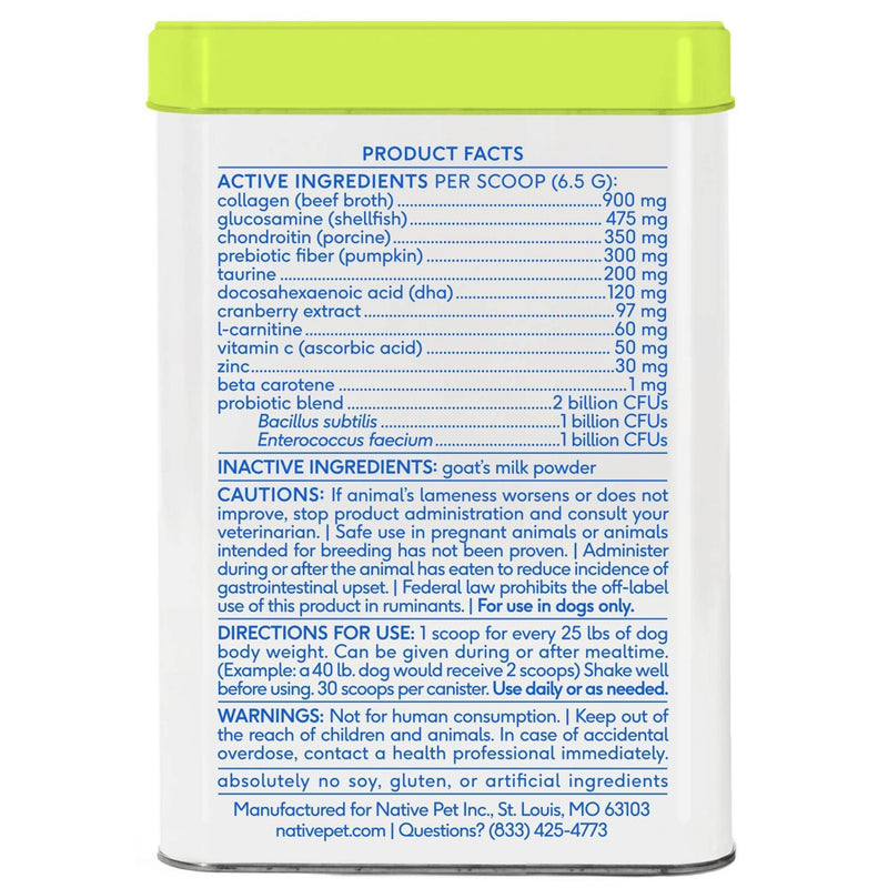 Native Pet The Daily Supplement for Dogs with Goat's Milk - 7oz