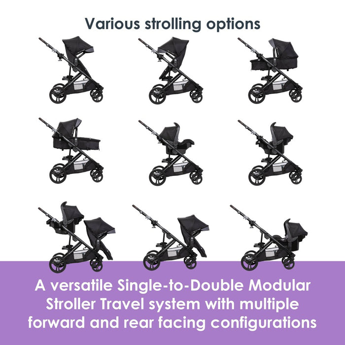 Baby Trend Morph Single to Double Modular Stroller Travel System - Madrid Tan (LOCAL PICKUP ONLY)