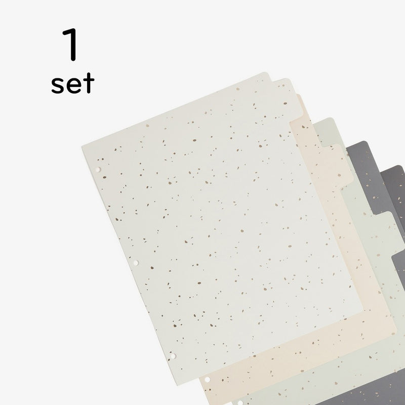 U Brands 5 Tab Paper Dividers Sophisticated Speckle