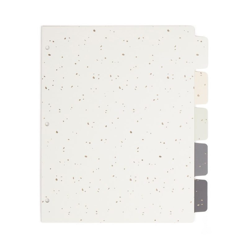 U Brands 5 Tab Paper Dividers Sophisticated Speckle