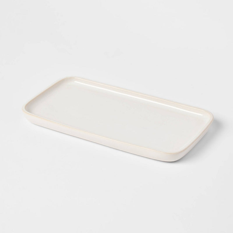 Ceramic Vanity Tray White - Threshold