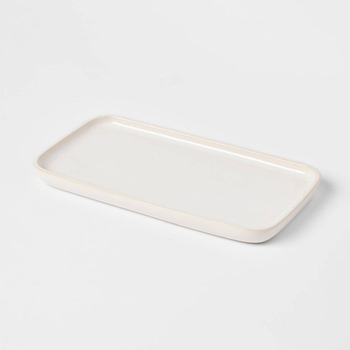 Ceramic Vanity Tray White - Threshold