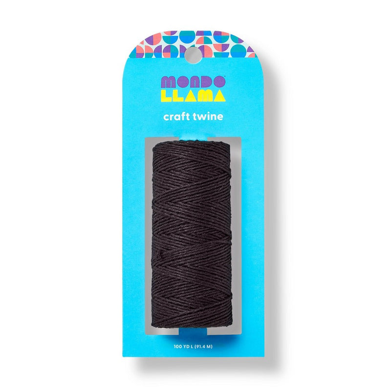 100yd Craft Twine Black - Mondo Llama