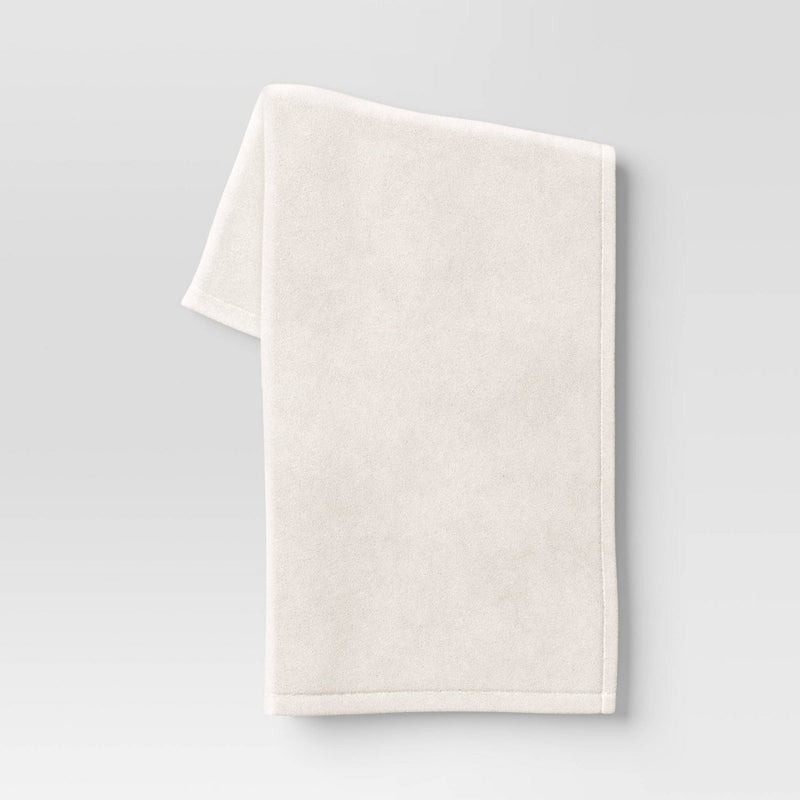Plush Throw Blanket Ivory - Room Essentials: Midweight, Recycled Polyester, Machine Washable, 50x60"