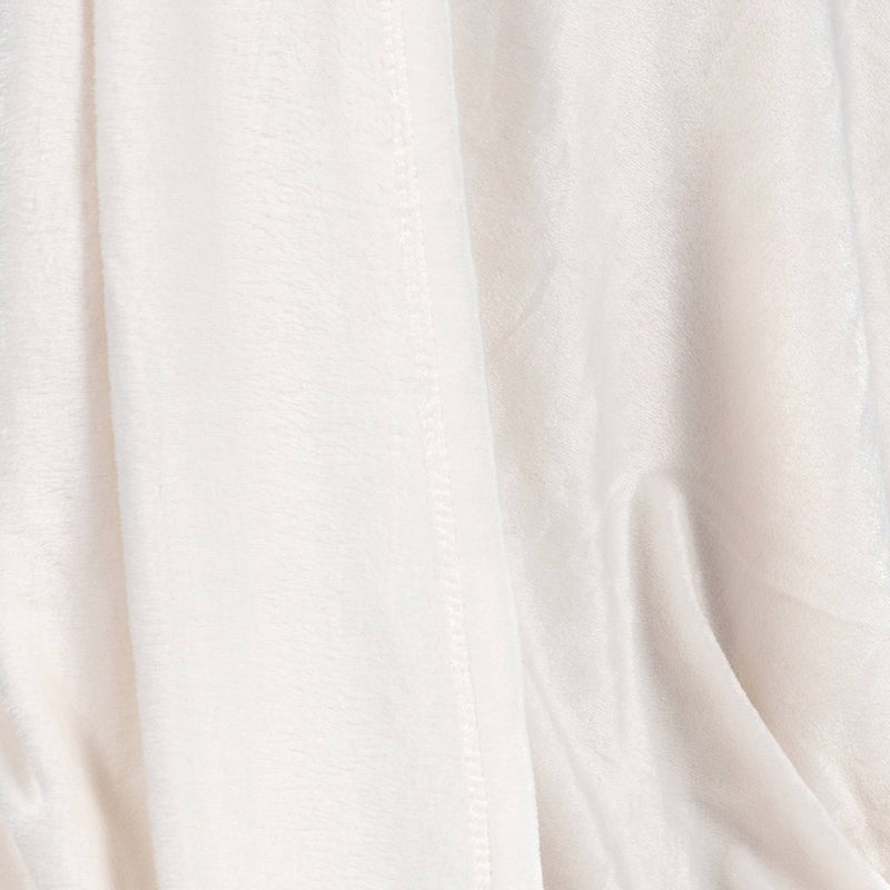 Plush Throw Blanket Ivory - Room Essentials: Midweight, Recycled Polyester, Machine Washable, 50x60"