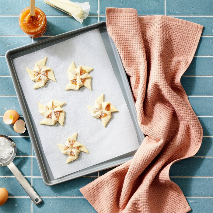 Waffle Kitchen Towel Terracotta Orange - Figmint