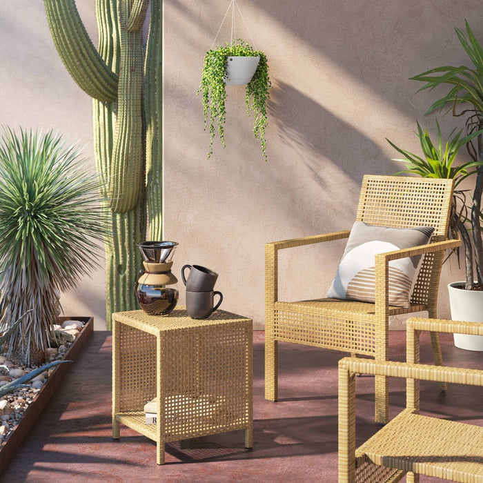 Stacking Steel Outdoor Patio Chairs, Arm Chairs Brown - Threshold: Rust-Resistant, No Assembly Required (LOCAL PICKUP ONLY)