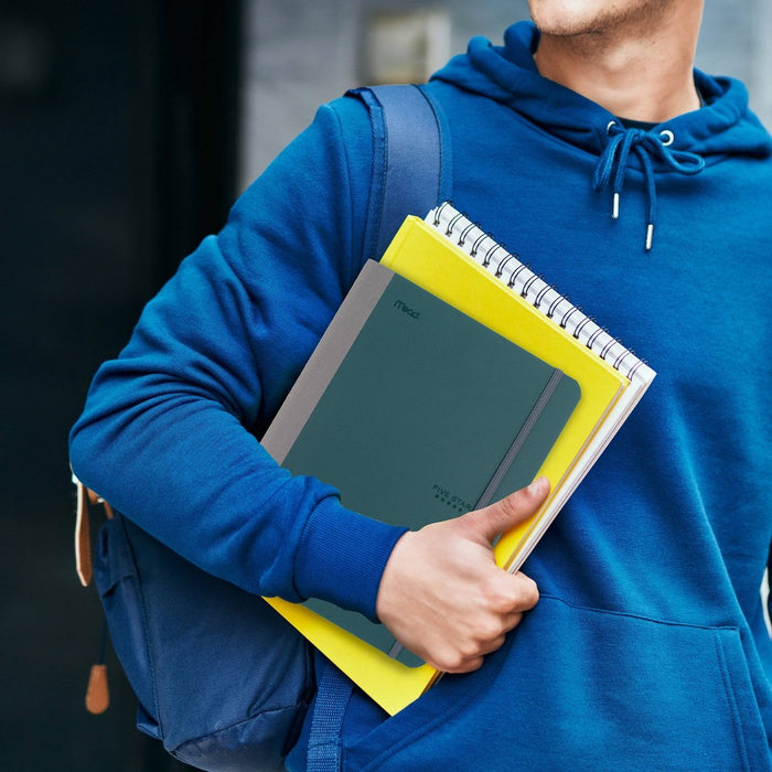 Five Star 100 Sheets College Ruled Premium Composition Book with Bungee & Unique Fill Peacock