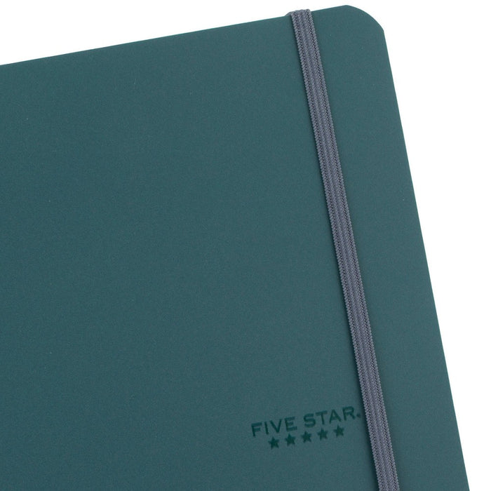 Five Star 100 Sheets College Ruled Premium Composition Book with Bungee & Unique Fill Peacock