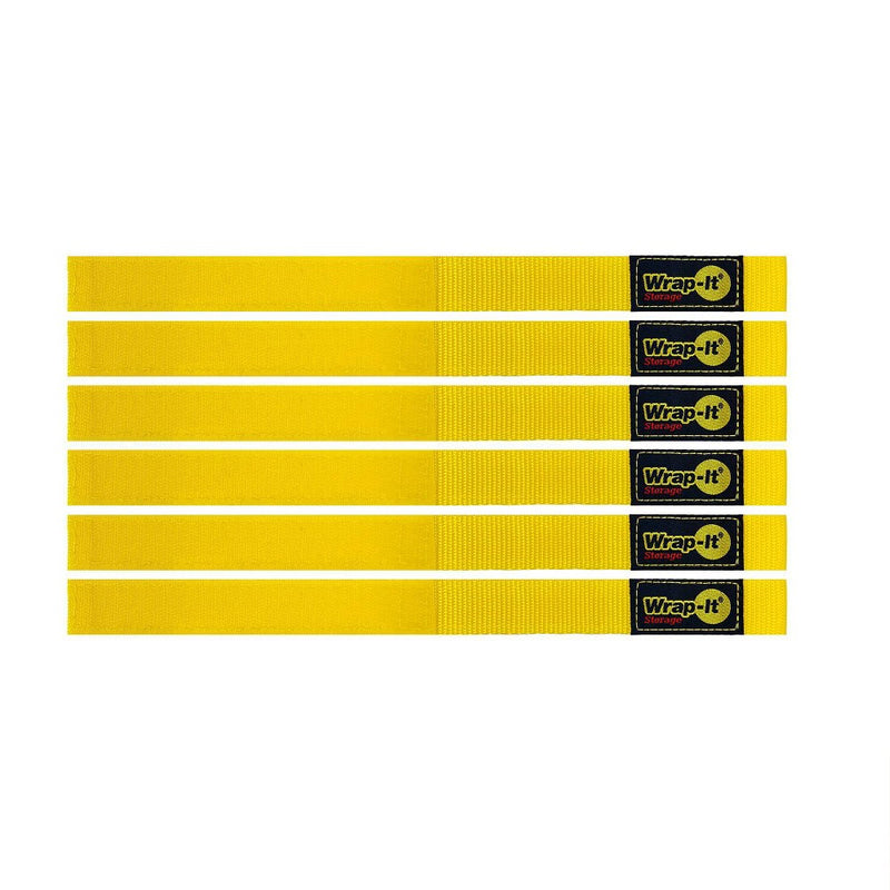 Wrap-It Quick Storage Straps 12" 6pk Yellow LOT OF 3