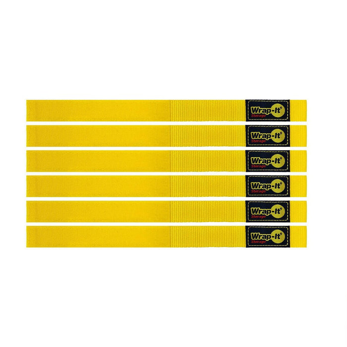 LOT OF 3!!! Wrap-It Quick Storage Straps 12" 6pk Yellow LOT OF 3