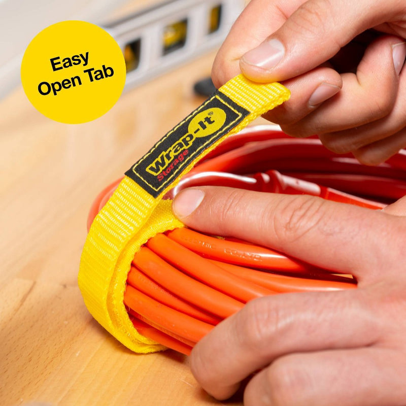 Wrap-It Quick Storage Straps 12" 6pk Yellow LOT OF 3