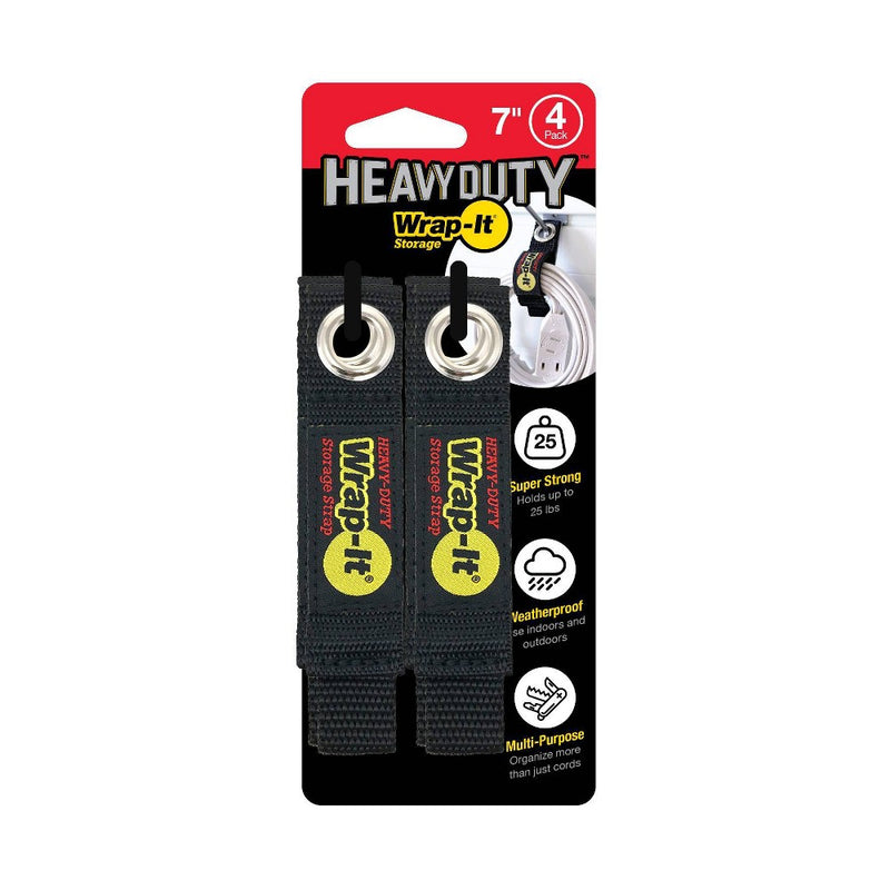 LOT OF 2 Wrap-It Heavy Duty Storage Straps 7" 4pk LOT OF 2