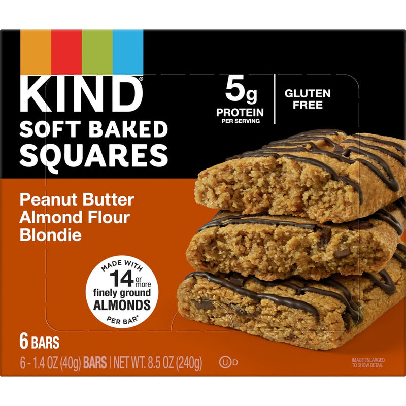 KIND Soft Baked Squares Peanut Butter Almond Flour Blondie - 6ct/8.5oz
