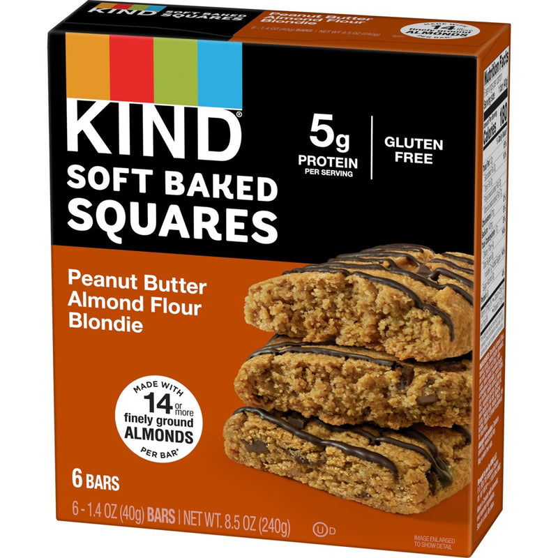 KIND Soft Baked Squares Peanut Butter Almond Flour Blondie - 6ct/8.5oz