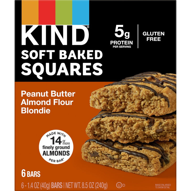 KIND Soft Baked Squares Peanut Butter Almond Flour Blondie - 6ct/8.5oz