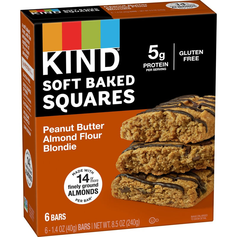 KIND Soft Baked Squares Peanut Butter Almond Flour Blondie - 6ct/8.5oz