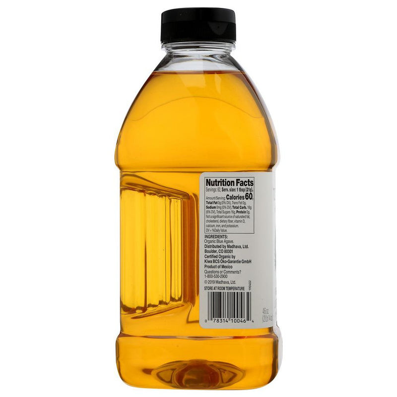 Madhava Organic Light Agave - Case of 4/46 oz