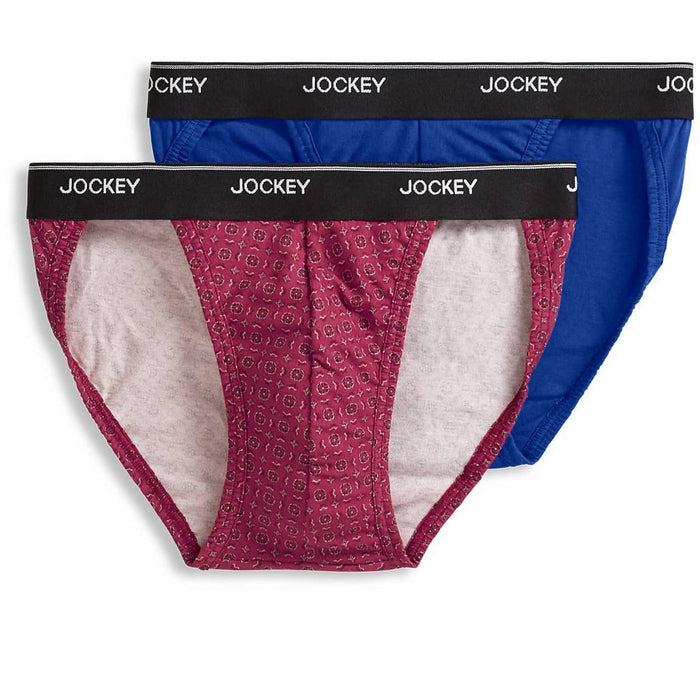 Jockey Mens Elance String Bikini - 2 Pack L Black