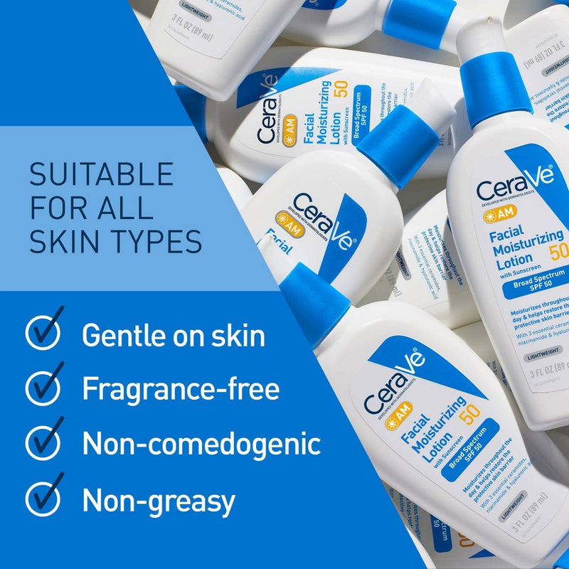 CeraVe Facial Moisturizing Lotion AM SPF 50 - 3 fl oz