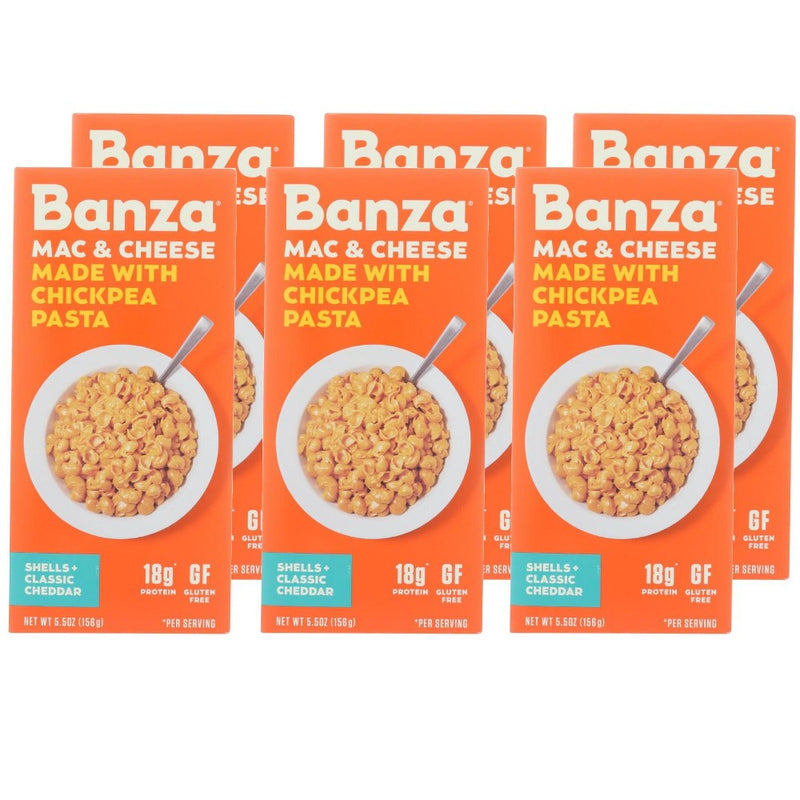 Banza Mac and Cheese Chickpea Pasta Shells & Classic Cheddar