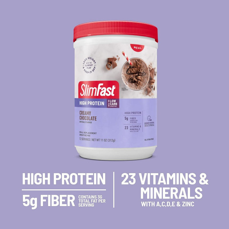 SlimFast Advanced Nutrition High Protein Smoothie Mix - Creamy Chocolate - 11.01oz