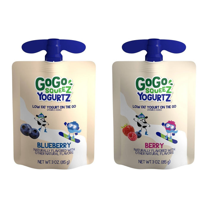 GoGo squeeZ Kids' YogurtZ, Variety Blueberry/Berry - 30oz/10ct