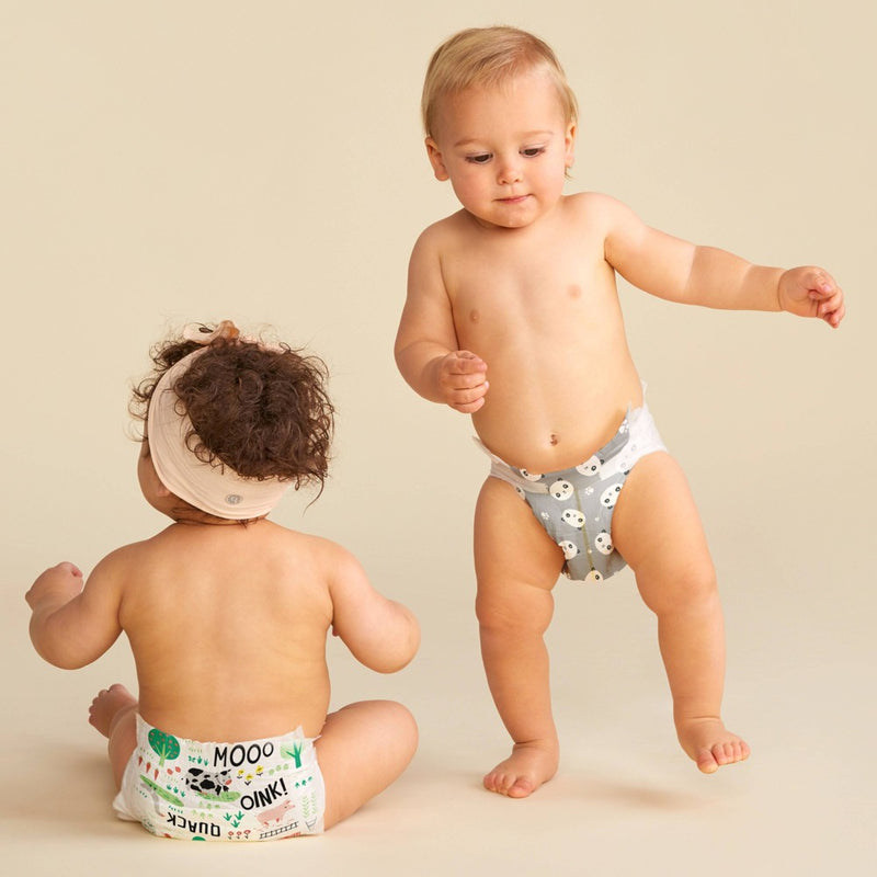 The Honest Company Clean Conscious Disposable Diapers Barnyard Babies & Pandas - Size 2 - 72ct