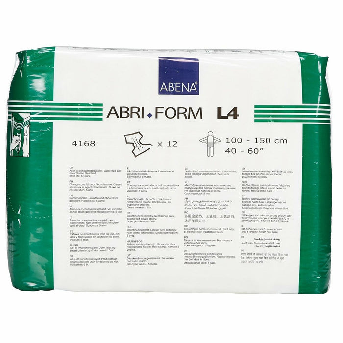 Abri-Form Comfort Brief, Large, Pack of 12