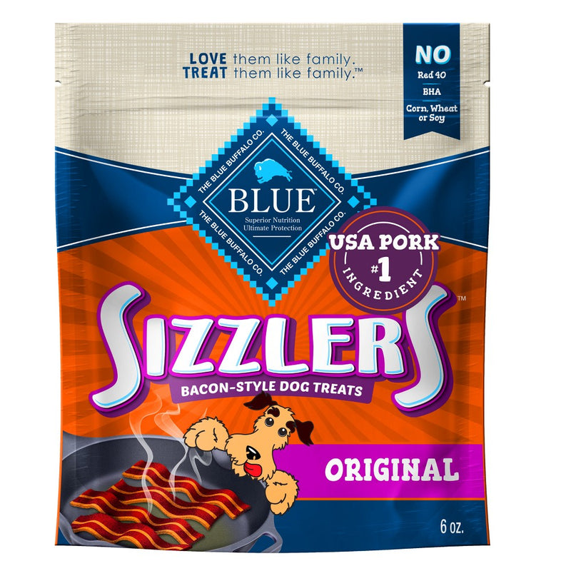 Blue Buffalo Sizzlers Pork Flavor Dog Treats - 6oz