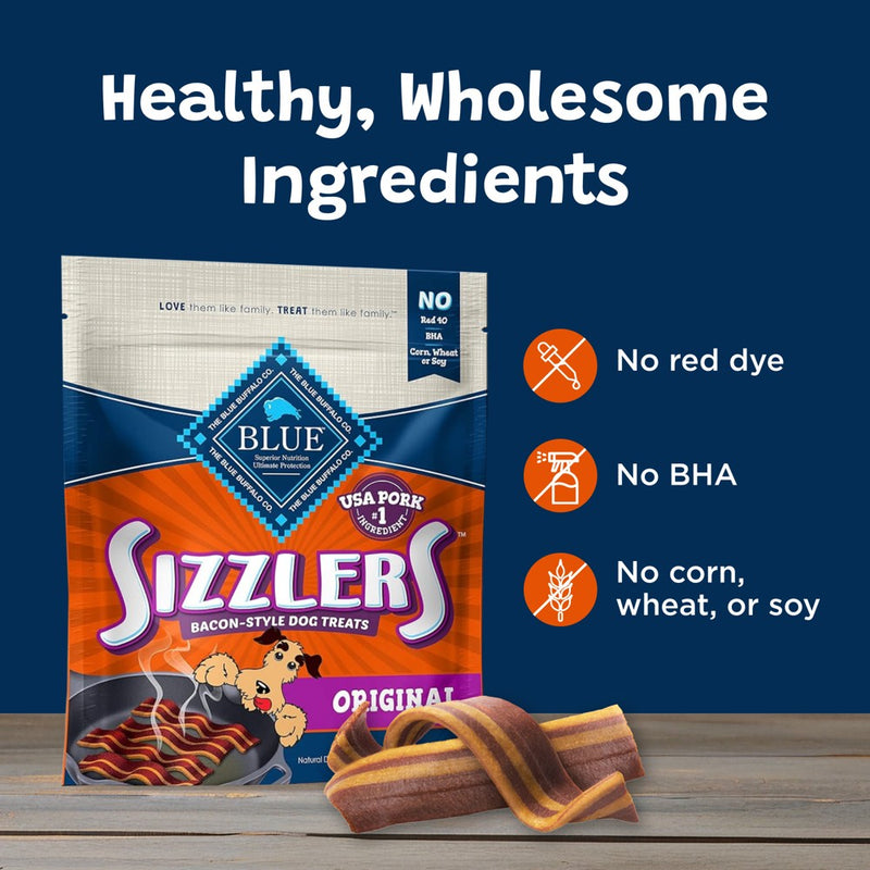 Blue Buffalo Sizzlers Pork Flavor Dog Treats - 6oz