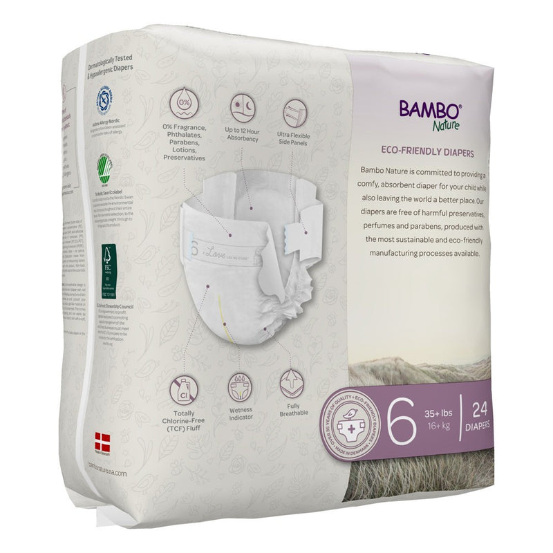 Bambo Nature Dream Disposable Diapers, Eco-Friendly, Size 6, 24 Count, 1 Pack