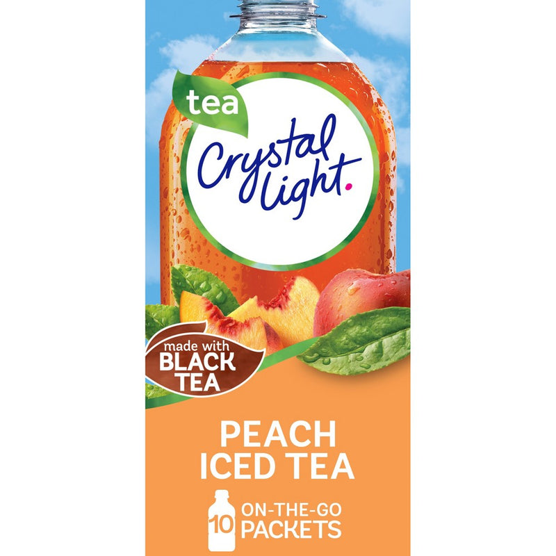 Crystal Light On The Go Peach Iced Tea Drink Mix - 10pk/0.07oz