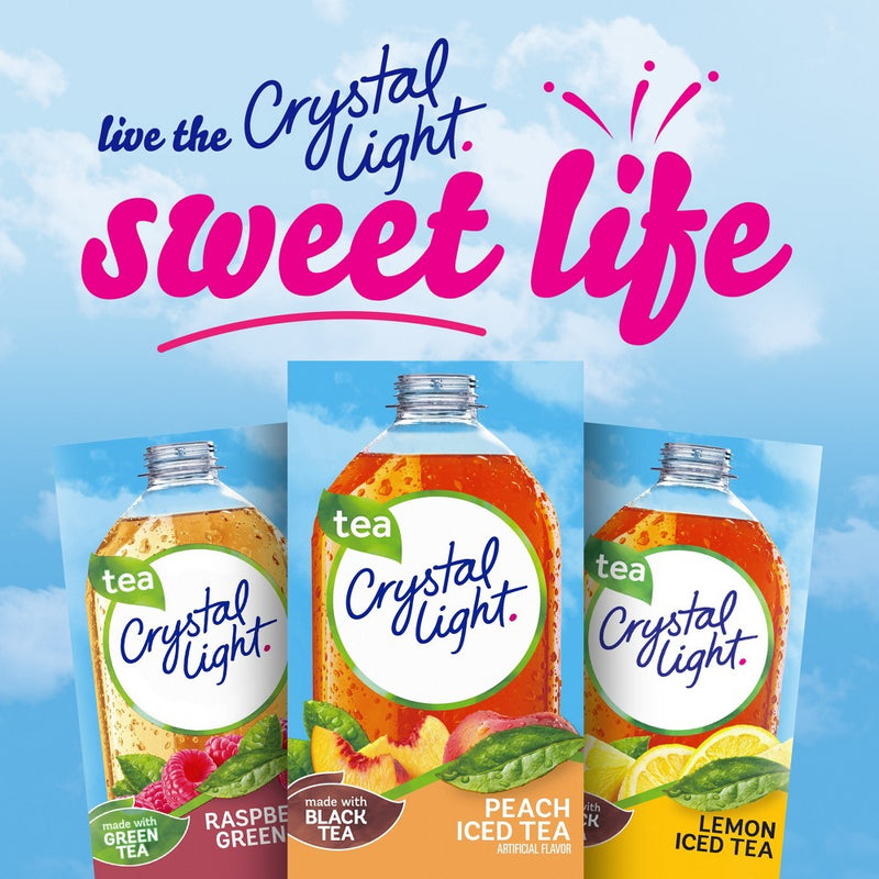 Crystal Light On The Go Peach Iced Tea Drink Mix - 10pk/0.07oz