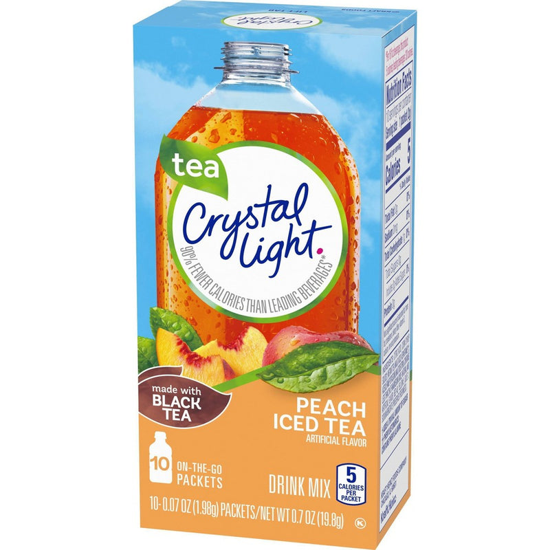 Crystal Light On The Go Peach Iced Tea Drink Mix - 10pk/0.07oz