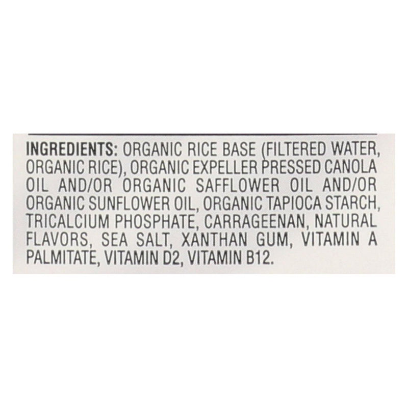 Rice Dream Organic Original Unsweetened Rice Drink - Case of 12/32 oz (LOCAL PICKUP ONLY)