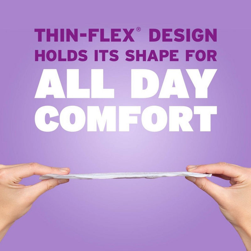 Poise Ultra Thin Incontinence Pads with Wings - Maximum Absorbency - Long Length - 6
