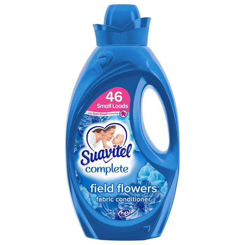 Suavitel Complete Liquid Fabric Conditioner, Laundry Fabric Softener With Fabric Protection Technology, Field Flowers, 46 Oz, Enough Liquid For 46 Small Loads