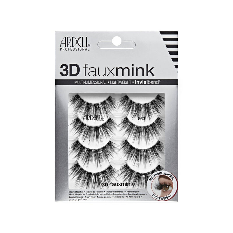 Ardell 3D False Eyelashes - 863 Faux Mink - 4ct