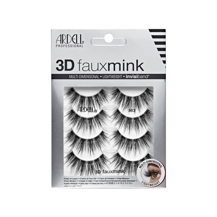 Ardell 3D False Eyelashes - 863 Faux Mink - 4ct
