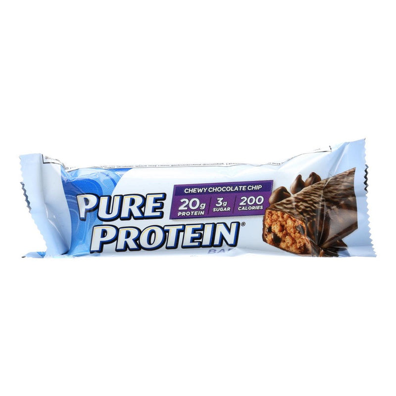 single bars-Pure Protein Chewy Chocolate Chip Protein Bar -