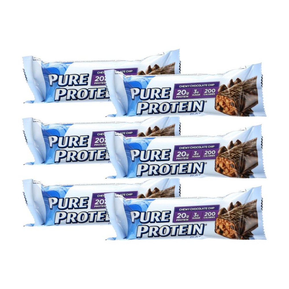 single bars-Pure Protein Chewy Chocolate Chip Protein Bar - — Total ...