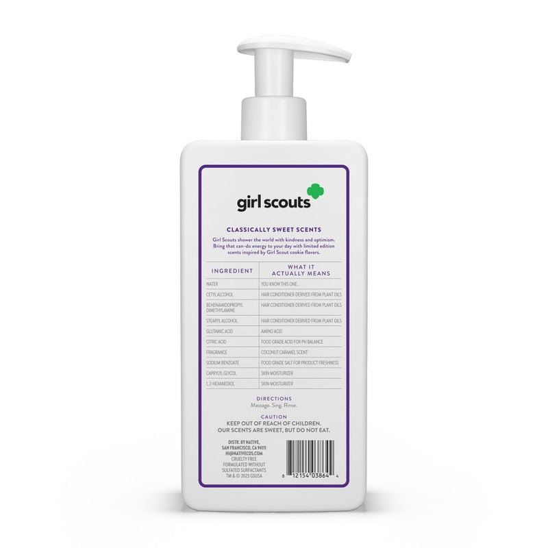 Native Limited Edition Girl Scouts Coconut Caramel Cookie Moisturizing Conditioner - 16.5 fl oz *ADD 3 TO YOUR CART & 1 IS FREE!*